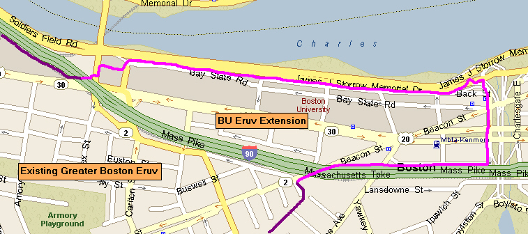 BU Extension Eruv Map